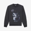THE KOOPLES Branded-print Cotton-jersey Sweatshirt -Baker Klein Shop R04187733 BLACKWASHED M