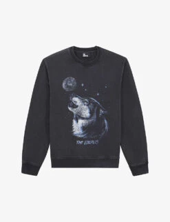 THE KOOPLES Branded-print Cotton-jersey Sweatshirt