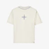 Stone Island Compass Brand-embroidered Cotton-jersey T-shirt -Baker Klein Shop R04188784 PLASTER M