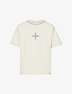 Stone Island Compass Brand-embroidered Cotton-jersey T-shirt
