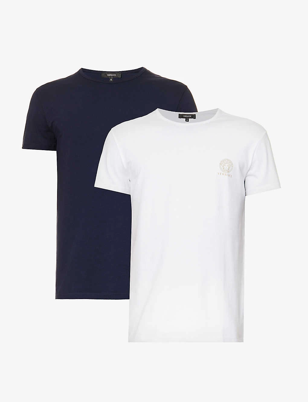 Versace Logo-print Pack Of Two Stretch-cotton T-shirts 3 Versace Logo-print Pack Of Two Stretch-cotton T-shirts