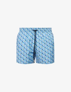Vilebrequin Graphic-pattern Slip-pocket Stretch Recycled-polyamide Swim Shorts