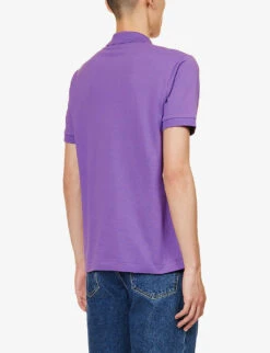 Lacoste Essentials Logo-embroidered Cotton-piqué Polo Shirt -Baker Klein Shop R04194141 PURPLE ALT03