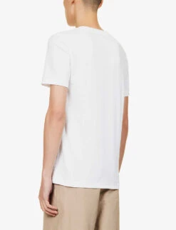 Lacoste Logo-print Short-sleeved Cotton-jersey T-shirt -Baker Klein Shop R04194144 WHITE ALT03