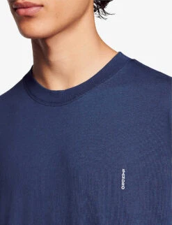 Sandro Oversized Logo-print Cotton T-shirt 11 Sandro Oversized Logo-print Cotton T-shirt -Baker Klein Shop R04194613 BLEUS ALT04