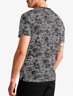 Ted Baker Tenant Graphic-print Short-sleeve Cotton T-shirt -Baker Klein Shop R04194671 MULTICOL ALT03