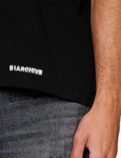 Brand-embroidered Oversized-fit Cotton-jersey T-shirt -Baker Klein Shop R04194902 BLACK ALT04