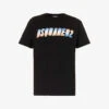 DSQUARED2 Logo-print Crewneck Cotton-jersey T-shirt 1 DSQUARED2 Logo-print Crewneck Cotton-jersey T-shirt -Baker Klein Shop R04196721 BLACK M
