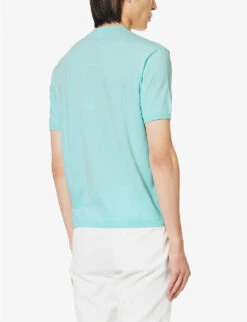 Emporio Armani Brand-embroidered Regular-fit Cotton-knit T-shirt -Baker Klein Shop R04196991 ACQUACHIARA ALT03