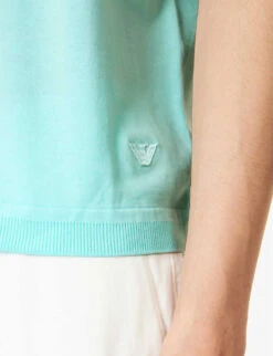 Emporio Armani Brand-embroidered Regular-fit Cotton-knit T-shirt -Baker Klein Shop R04196991 ACQUACHIARA ALT04