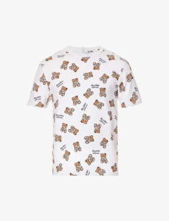 MOSCHINO Graphic-print Regular-fit Stretch-cotton T-shirt