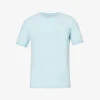 MOSCHINO Logo-appliqué Regular-fit Stretch-cotton T-shirt -Baker Klein Shop R04199704 LIGHTBLUE332 M