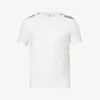 MOSCHINO Logo-tape Regular-fit Cotton T-shirt -Baker Klein Shop R04199706 WHITE1 M