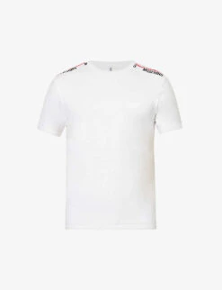 MOSCHINO Logo-tape Regular-fit Cotton T-shirt