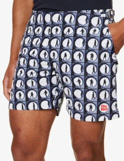 ORLEBAR BROWN Check-pattern Waist-adjuster Swim Shorts -Baker Klein Shop R04206143 DRNOOPENINGSCENE ALT04