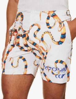 ORLEBAR BROWN Graphic-print Branded-hardware Swim Shorts -Baker Klein Shop R04206174 OCTOPUSSY ALT04